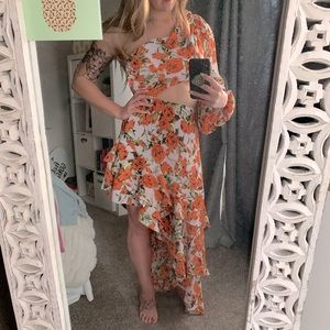 Single Shoulder Rose dress